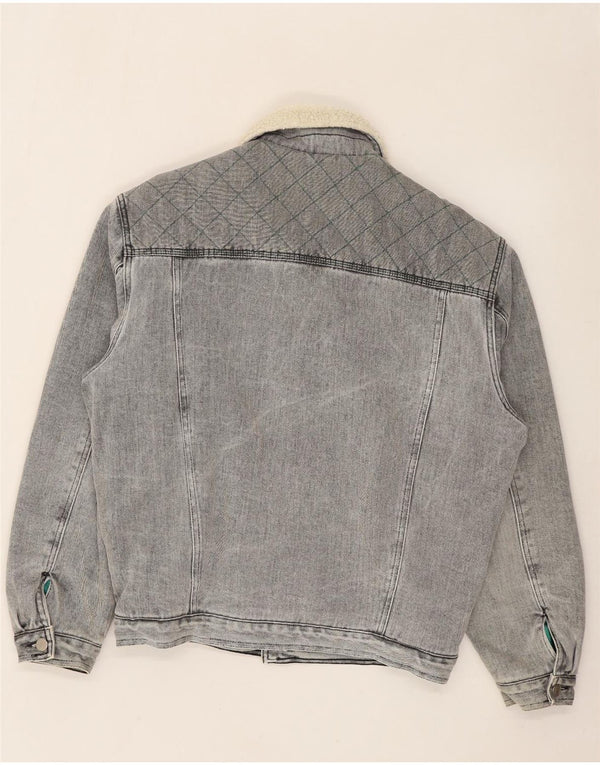 Męska kurtka dżinsowa Mash Sherpa UK 40, duża, szara bawełna