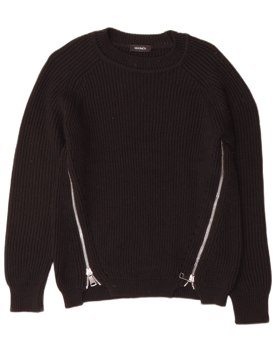 Damski sweter z dekoltem w łódkę Max & Co. UK 14, średni czarny