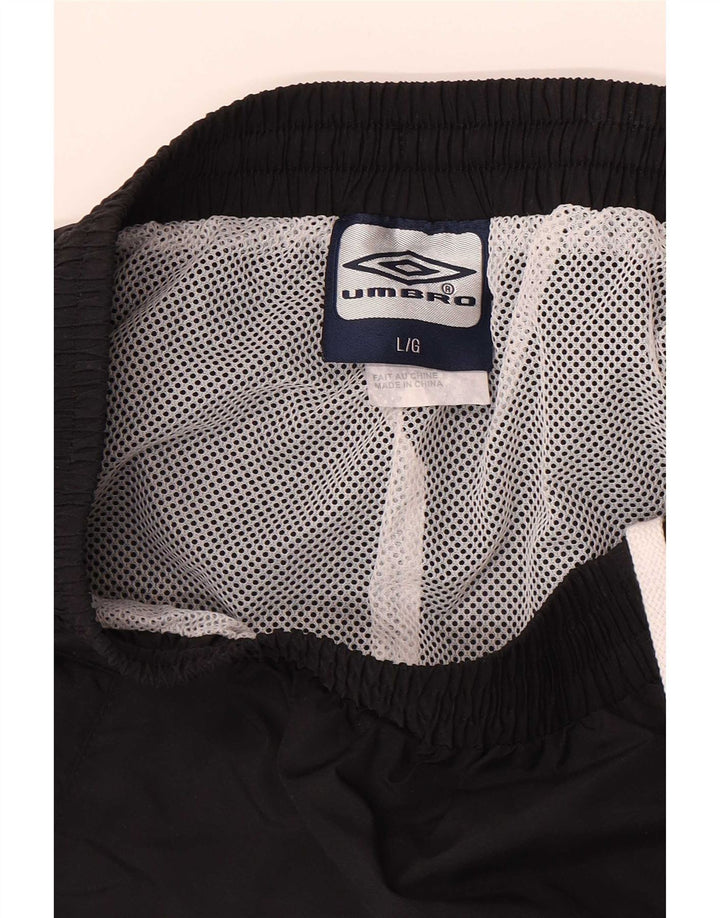 Męskie spodnie dresowe Umbro, duże, czarne, poliestrowe