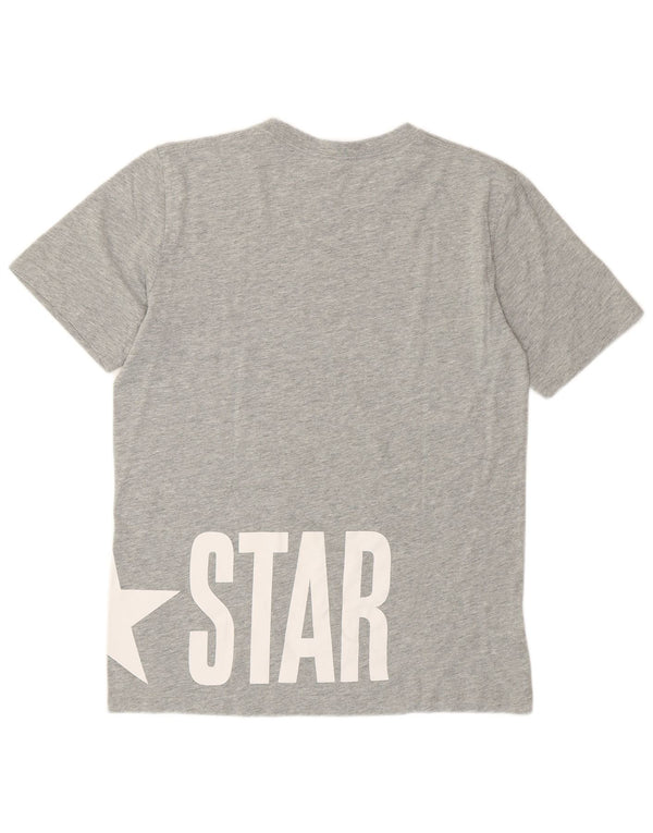 Chłopięcy T-shirt Converse z grafiką, 13-14 lat, XL, szary