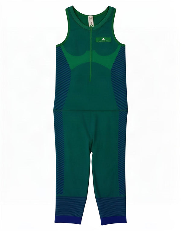 Damski kombinezon bez rękawów Adidas UK 8 Mały zielony nylon z blokami kolorów