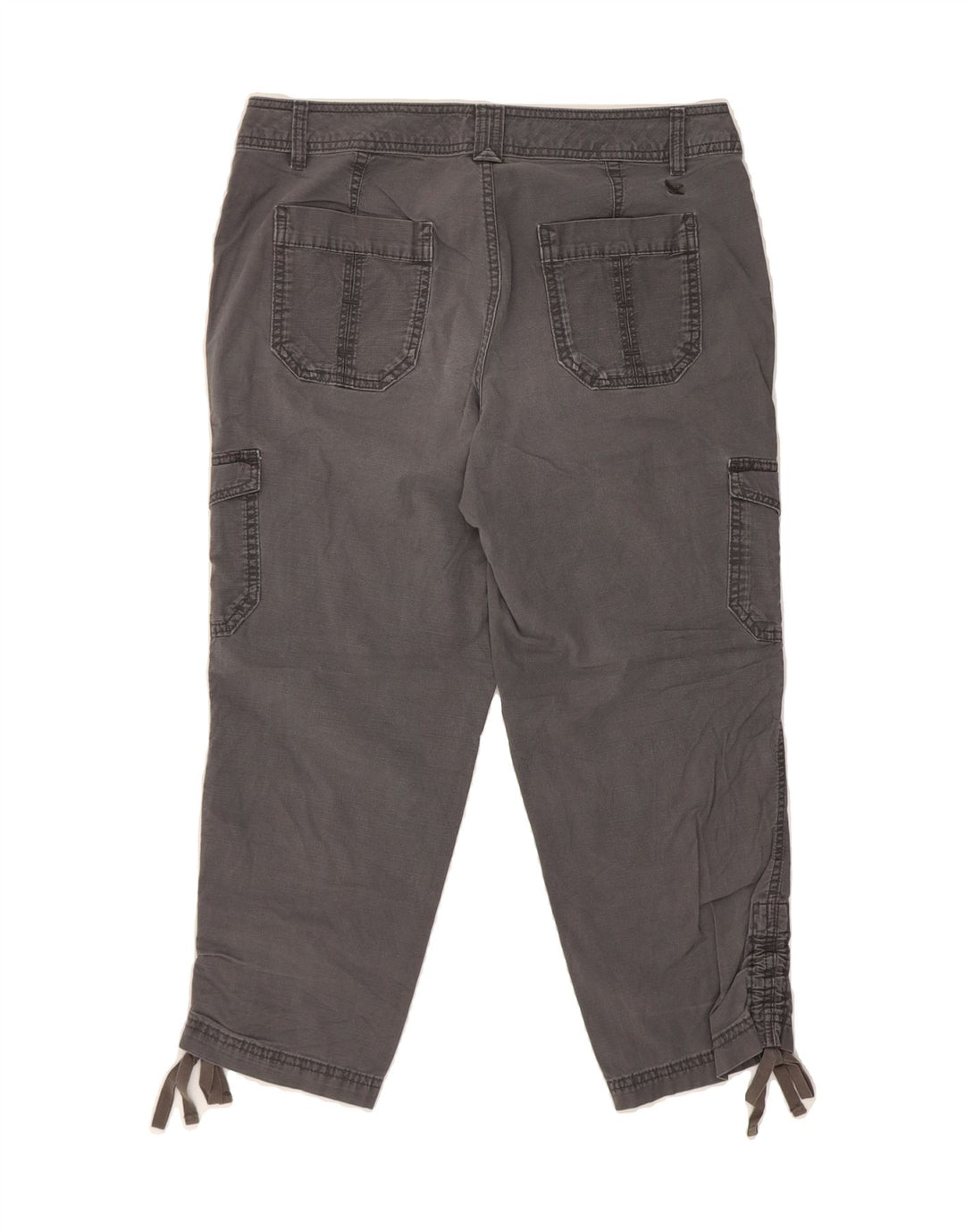 EDDIE BAUER Womens Capri Cargo Trousers US 6 Medium W30 L23 Grey Cotton Vintage Eddie Bauer and Second-Hand Eddie Bauer from Messina Hembry 