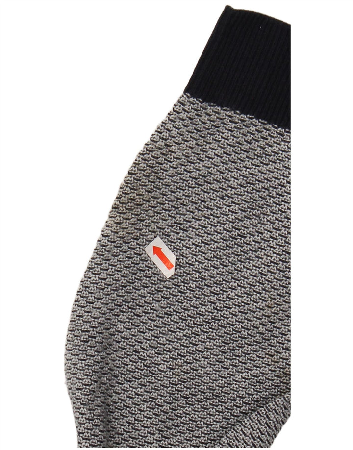 JACK & JONES Męski sweter z okrągłym dekoltem, duży, szary, akrylowy