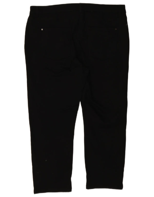 Spodnie damskie M&Co o krótkim kroju UK 18 XL W36 L24 Czarna bawełna