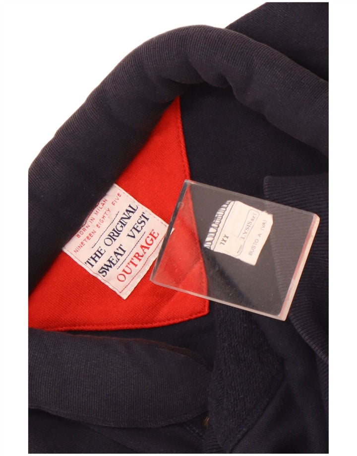 Męska bluza dresowa bez rękawów Outrage, 2XL, granatowa, bawełniana