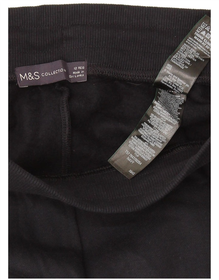 Damskie spodnie dresowe MARKS & SPENCER UK 12, średnie, granatowe, bawełniane