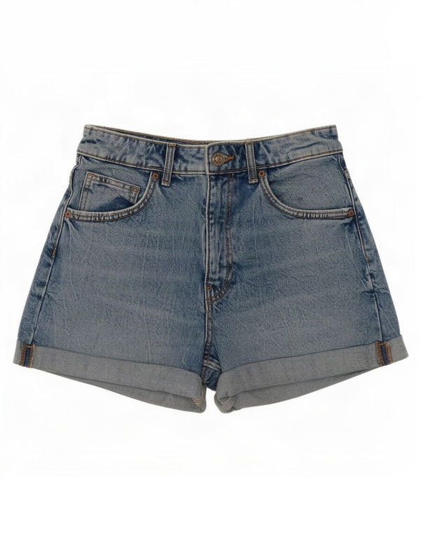 Zara Womens Denim Shorts EU 36 XS W26 Blue Cotton
