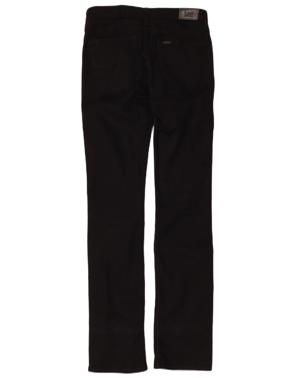 Damskie jeansy Lee Marlin Slim Straight W30 L35 Czarne bawełniane
