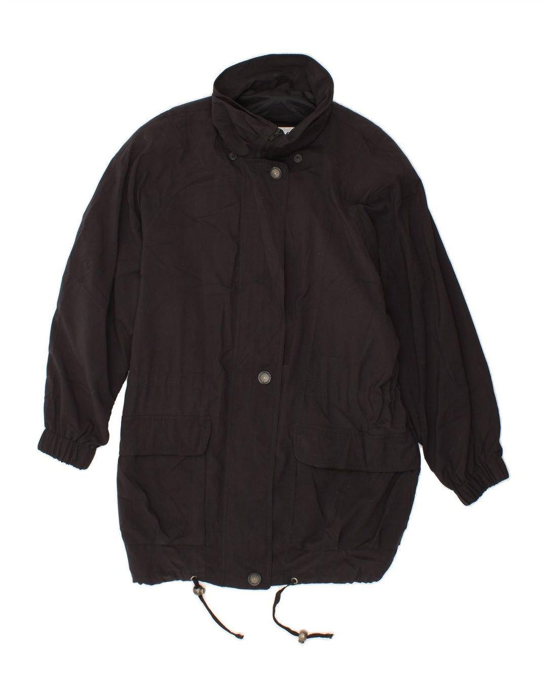 LONDON FOG Womens Overcoat UK 14 Medium Black Vintage London Fog and Second-Hand London Fog from Messina Hembry 