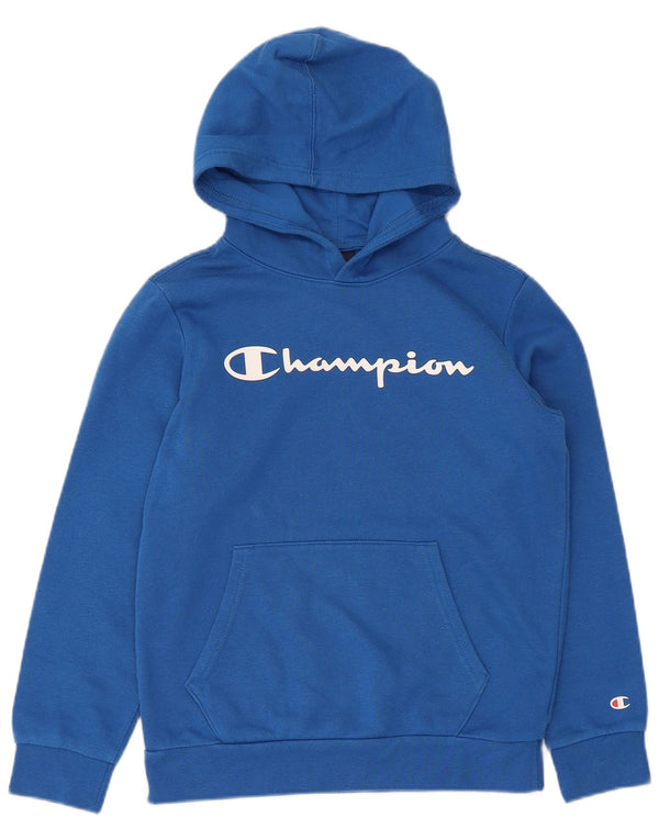 Chłopięcy sweter z kapturem Champion Graphic 11-12 lat, duży, niebieski