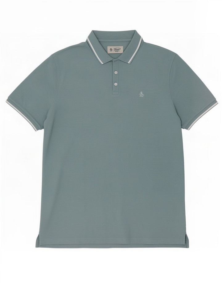 Męska koszulka polo Penguin 2XL, niebieska, bawełniana