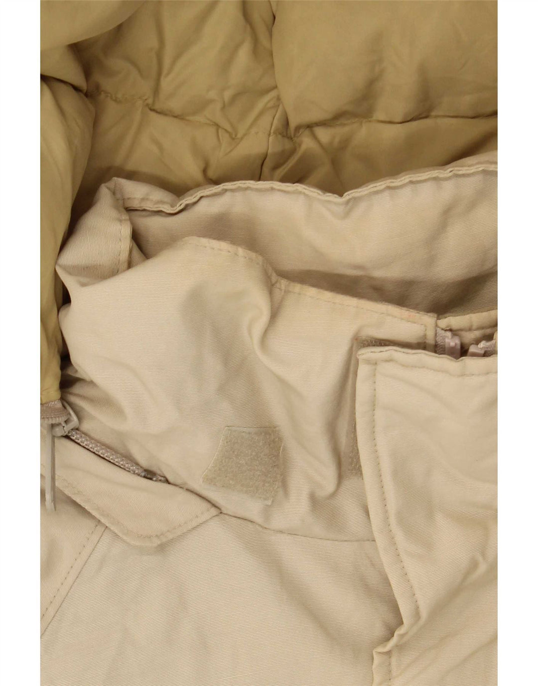 Woolrich Męski ocieplany płaszcz z kapturem UK 36 Small Beige