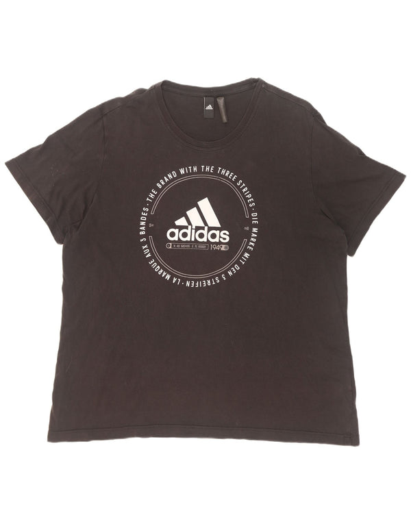 Adidas Męska koszulka graficzna Top XL Czarna bawełniana