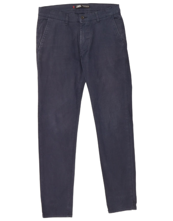 Męskie spodnie chino Zara EU 40 Medium W31 L30 Granatowa bawełna