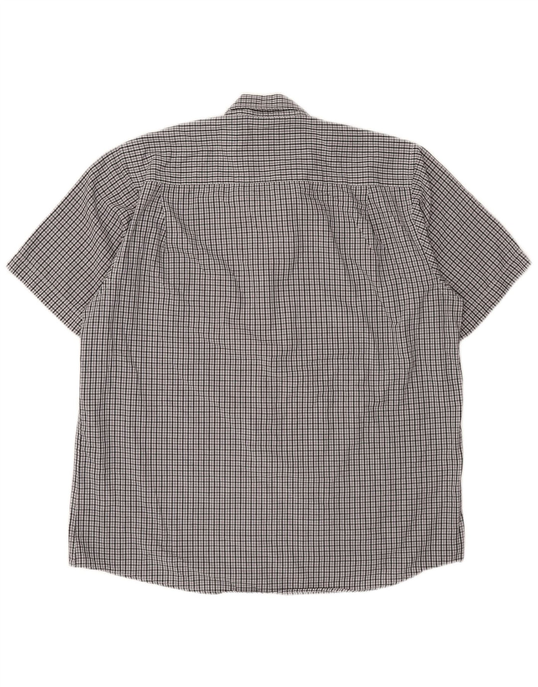 Męska koszula z krótkim rękawem Pierre Cardin o regularnym kroju, 3XL, szary poliester w kratkę