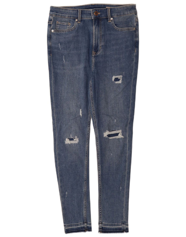 Marks & Spencer Damskie The Ivy Skinny Jeans UK 10 Małe W26 L27 Niebieskie