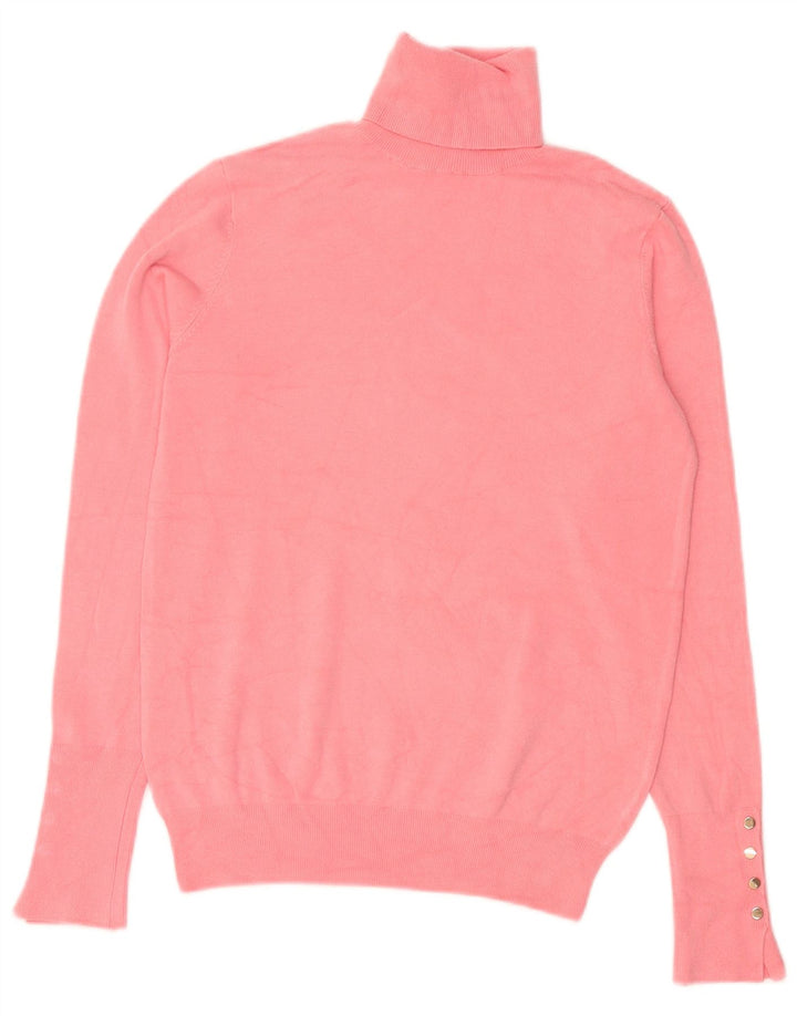 Sweter damski Zara z wywijanym dekoltem UK 10, mały, różowy