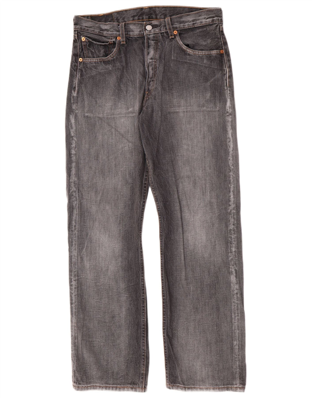 Męskie dżinsy Levi's 501 Straight W32 L30 Szara bawełna