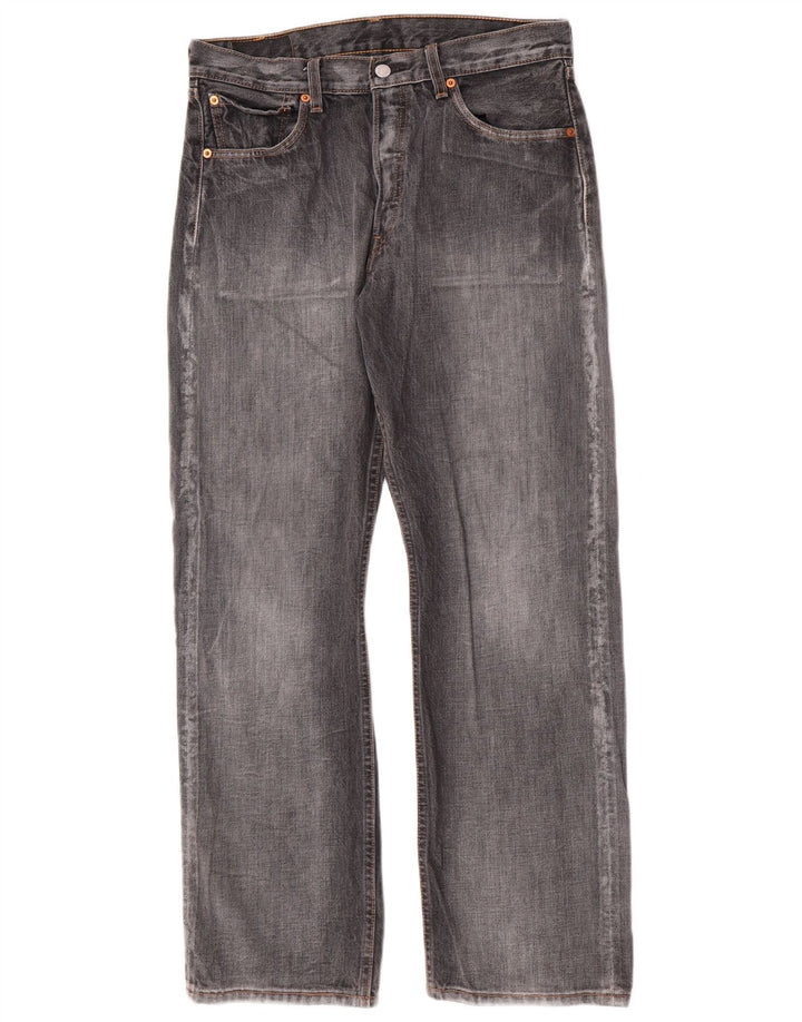 Męskie dżinsy Levi's 501 Straight W32 L30 Szara bawełna