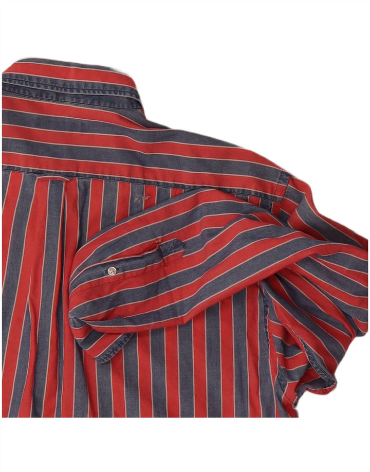 GANT Mens Shirt Large Red Striped Cotton