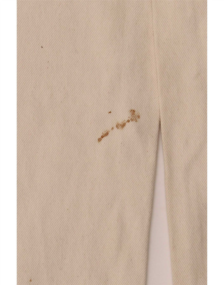 Wampum Męskie proste dżinsy IT 48 Medium W30 L32 Złamana biała bawełna