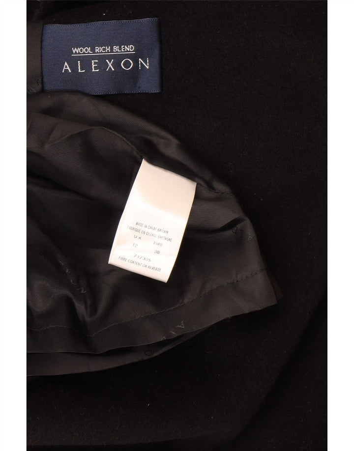 ALEXON Damski płaszcz oversize UK 12 Medium Black Wool