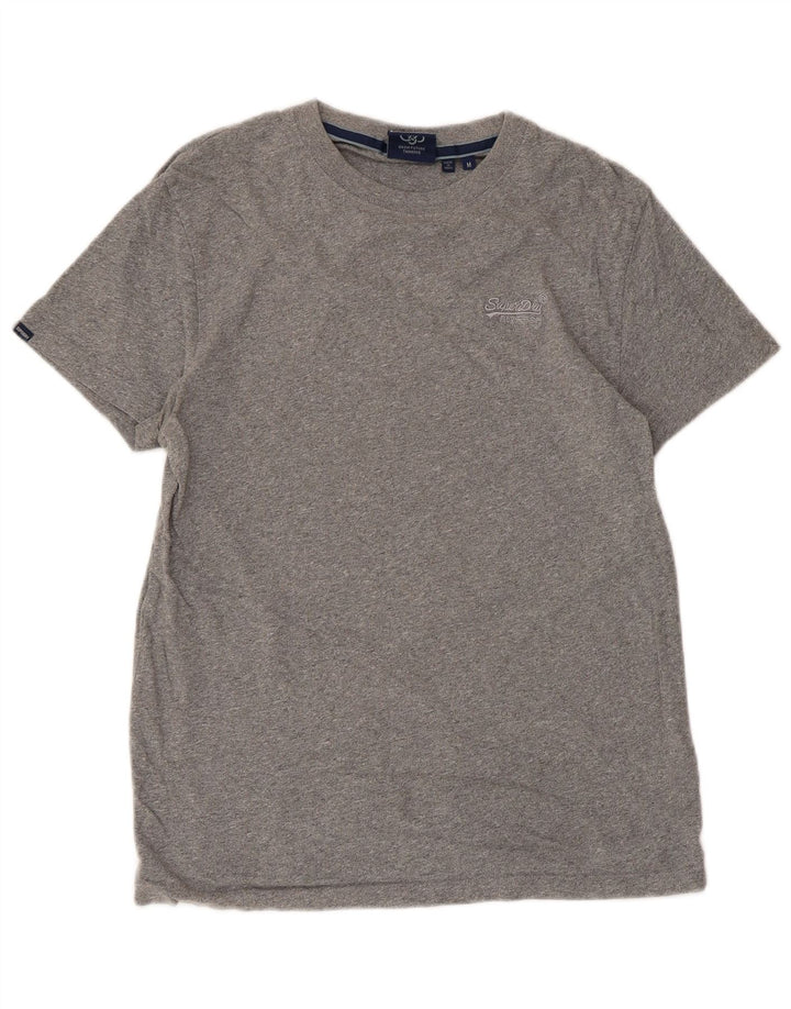 T-shirt damski SUPERDRY Top UK 12, średnioszary, bawełniany