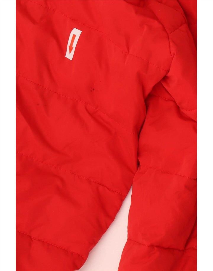 Damski ocieplany płaszcz z kapturem Superdry UK 14, duży, czerwony poliester