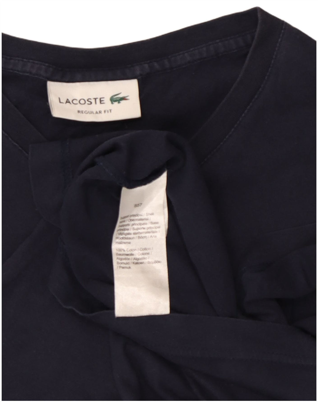 T-shirt męski Lacoste o regularnym kroju, średni, granatowy, bawełniany