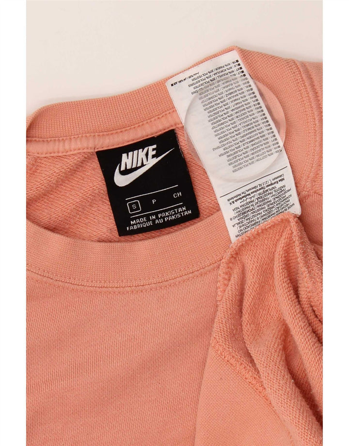 Damski sweter oversize Nike UK 10, mały, różowy, bawełniany