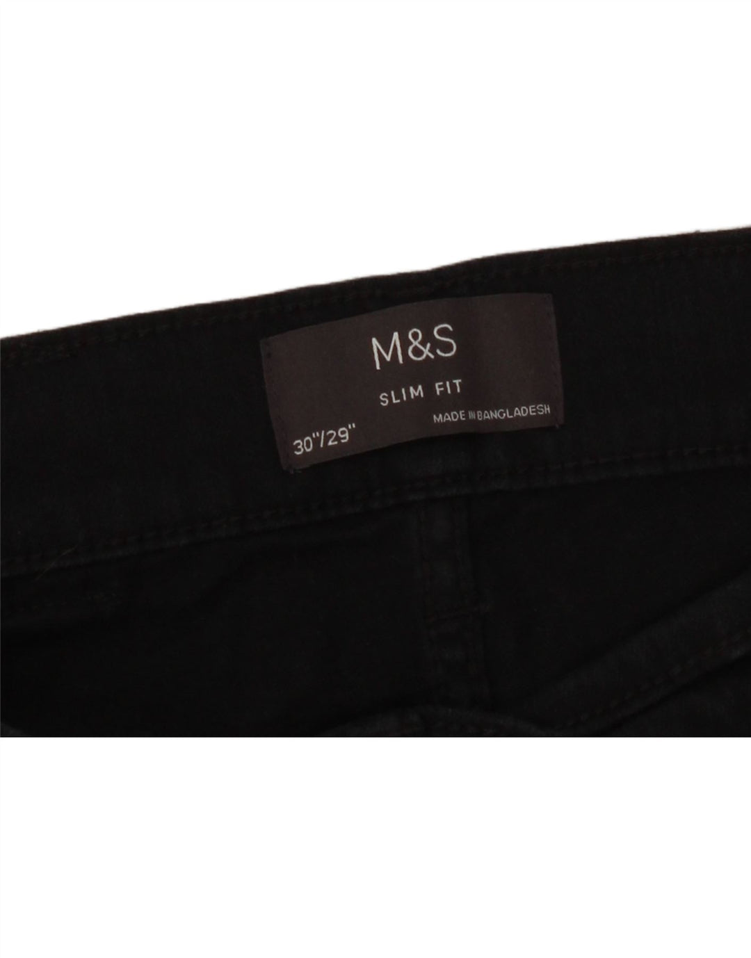 MARKS & SPENCER Mens Slim Jeans W30 L24 Black Cotton Vintage Marks & Spencer and Second-Hand Marks & Spencer from Messina Hembry 