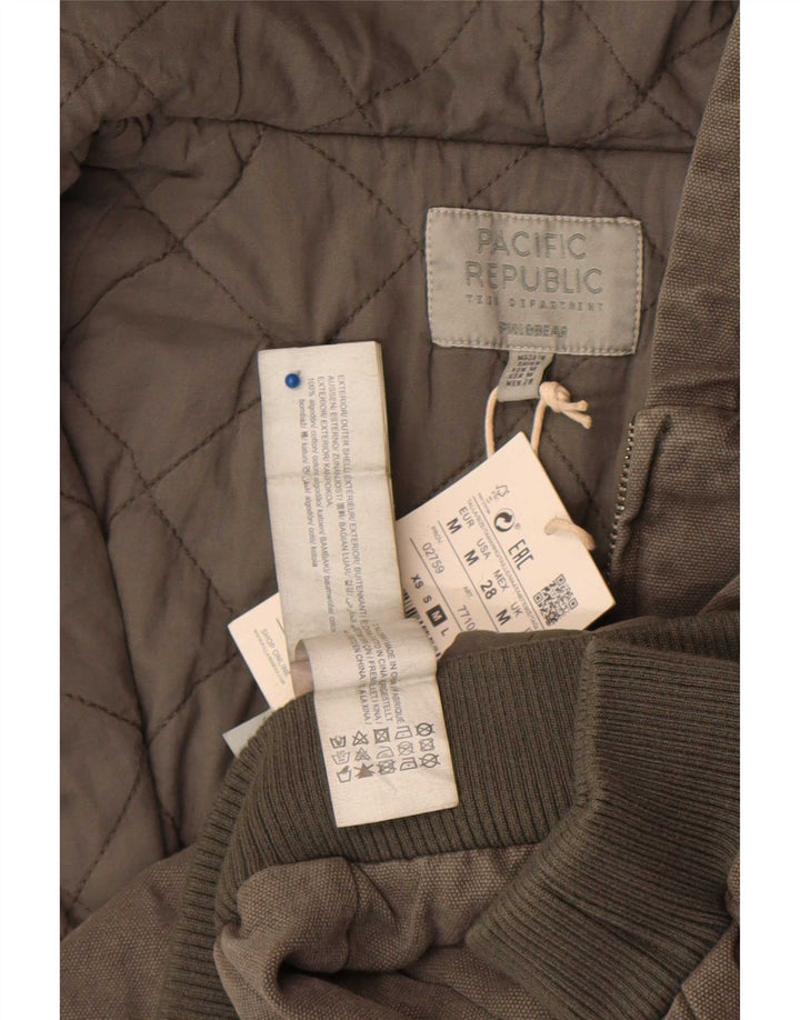 Damska kurtka bomberka Pull & Bear Pacific Republic, UK 14, średnia khaki