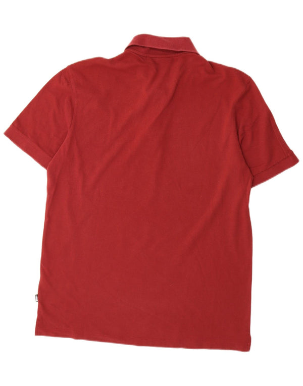 Męska koszulka polo HUGO BOSS, duża, bordowa, bawełniana