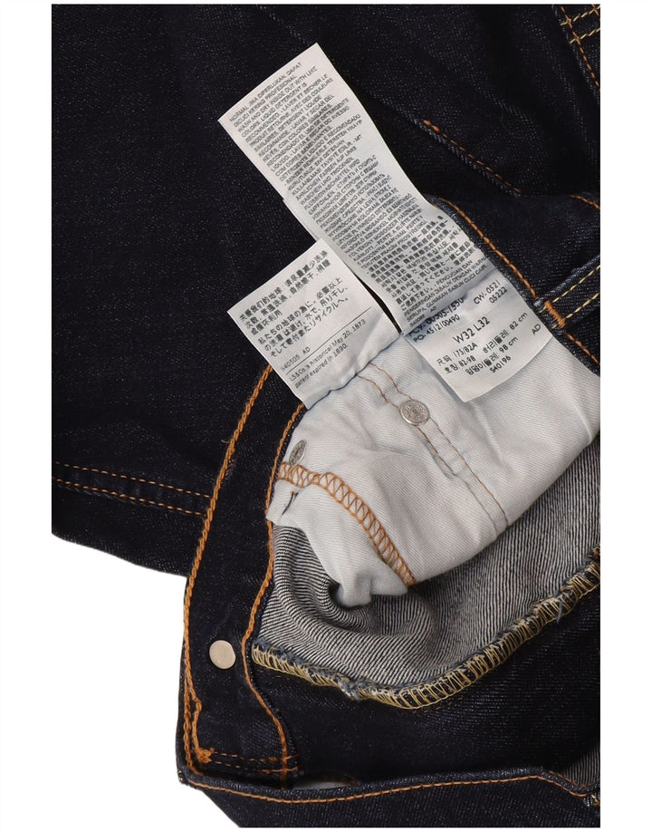 Męskie proste dżinsy Levi's W32 L32 Granatowa bawełna