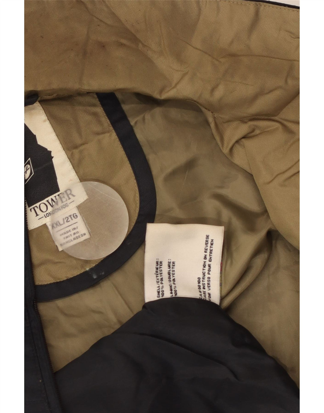 Męska kurtka przeciwdeszczowa z kapturem London Fog UK 44 2XL Czarny poliester