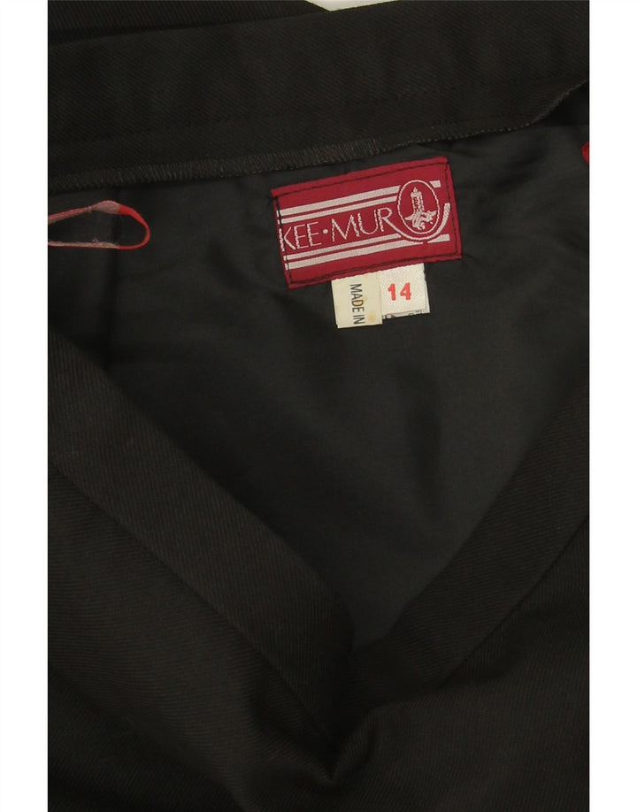 Damska spódnica ołówkowa w stylu vintage UK 14 Medium W28 Czarny poliester