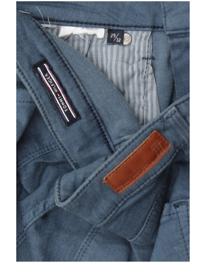 Damskie spodnie skinny casual TOMMY HILFIGER W29 L32 niebieskie