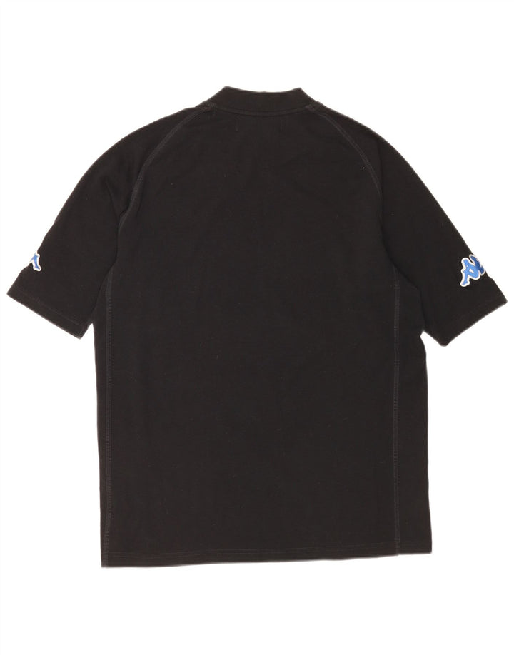 Męski T-shirt z grafiką Kappa, duży, czarny poliester