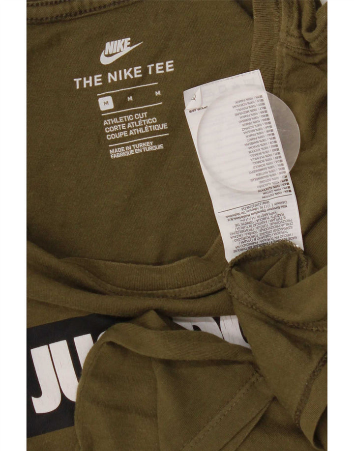 Męska koszulka z grafiką Nike, średnia, bawełniana khaki