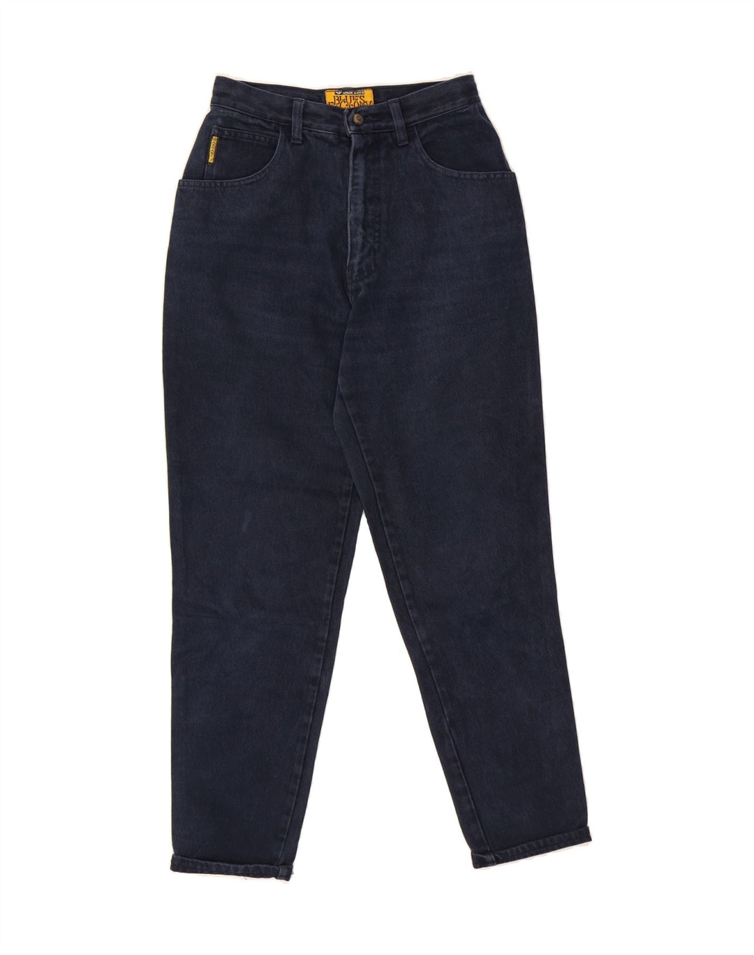 ARMANI Womens Tapered Jeans W24 L27 Navy Blue Vintage Armani and Second-Hand Armani from Messina Hembry 