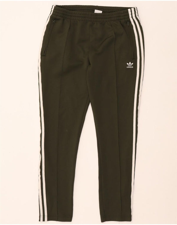Damskie spodnie dresowe ADIDAS UK 14, średni khaki, poliester