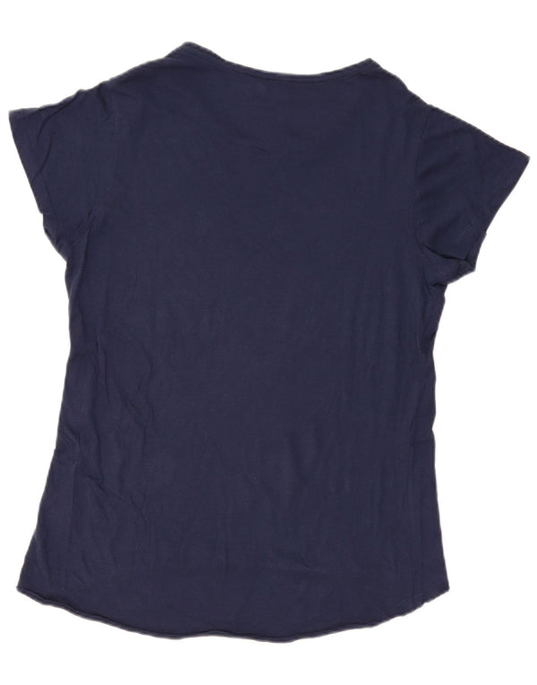 Damska koszulka z grafiką Avirex Top UK 18 XL, granatowa, bawełniana