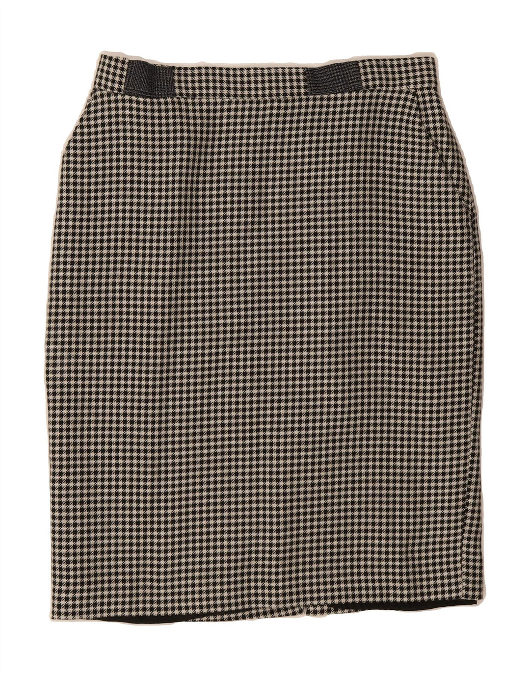 ST MICHAEL Womens Pencil Skirt UK 14 Large W32  Black Houndstooth Vintage St Michael and Second-Hand St Michael from Messina Hembry 