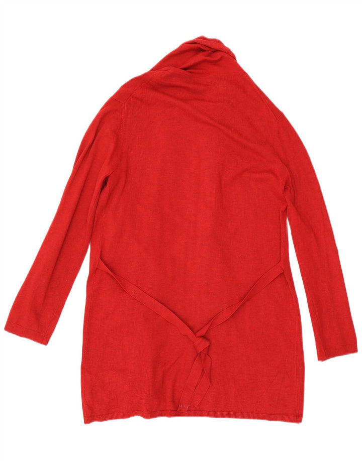 Damski sweter o przedłużonym fasonie Zara UK 12, średni czerwony, wiskoza