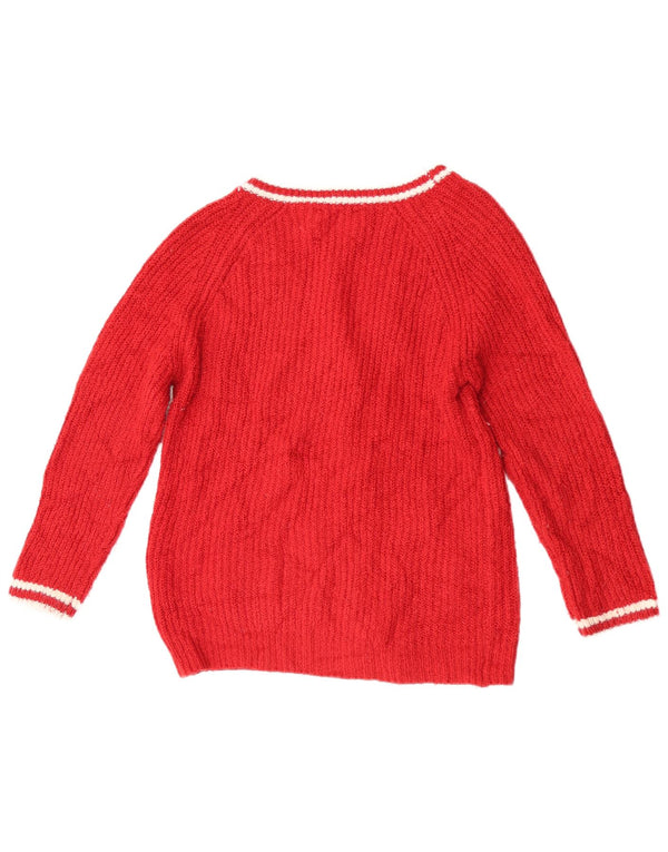 Sweter dziewczęcy Zara Cardigan 9-10 lat, czerwony akryl