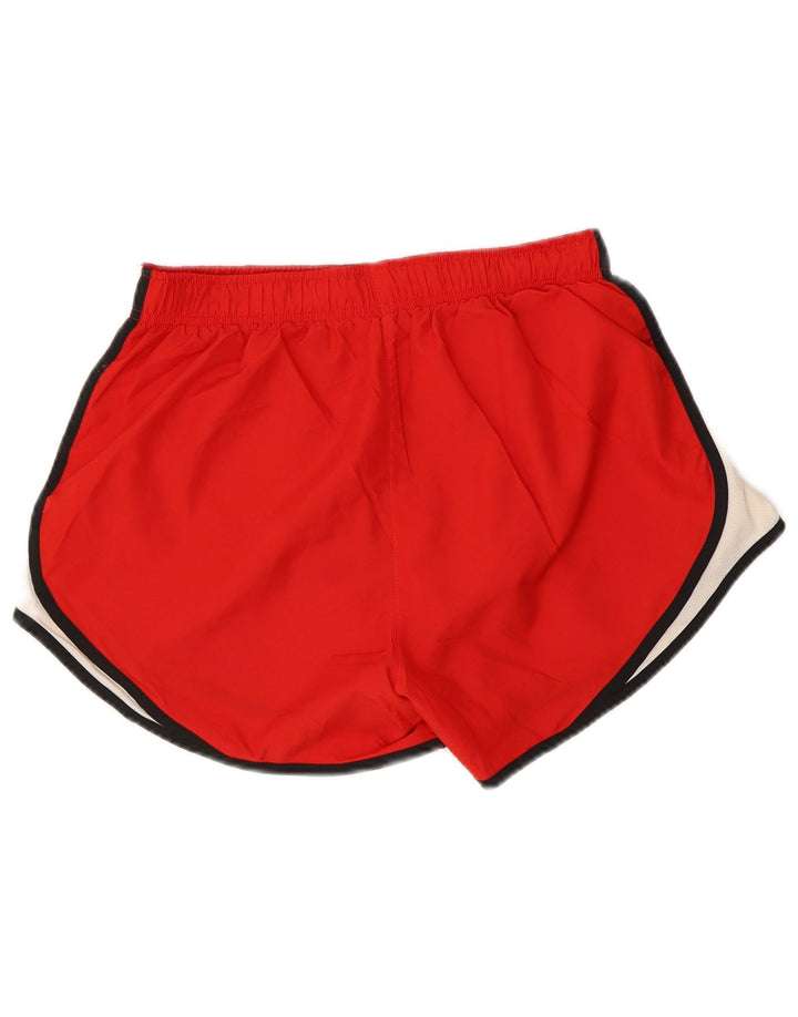 Damskie spodenki sportowe NIKE Dri Fit UK 14, poliester w kolorze średniej czerwieni