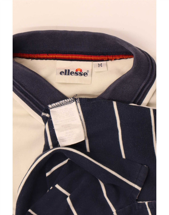 Męska koszulka polo Ellesse, średnia, granatowa, bawełniana w paski