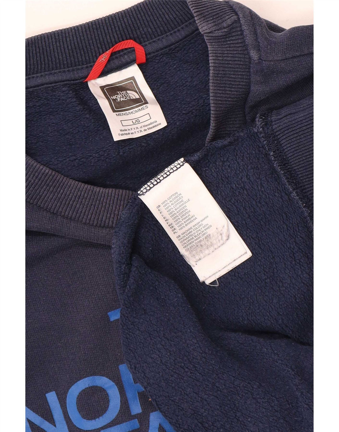 Męski sweter The North Face Graphic o regularnym kroju, duży, granatowy