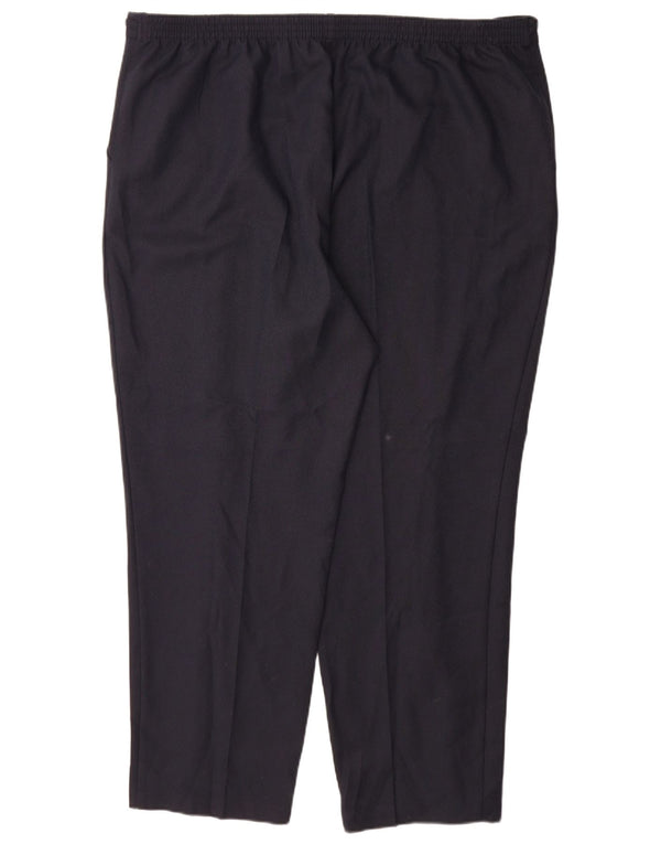 Spodnie damskie Marks & Spencer Straight Casual UK 24 4XL W48 L31 Granatowe