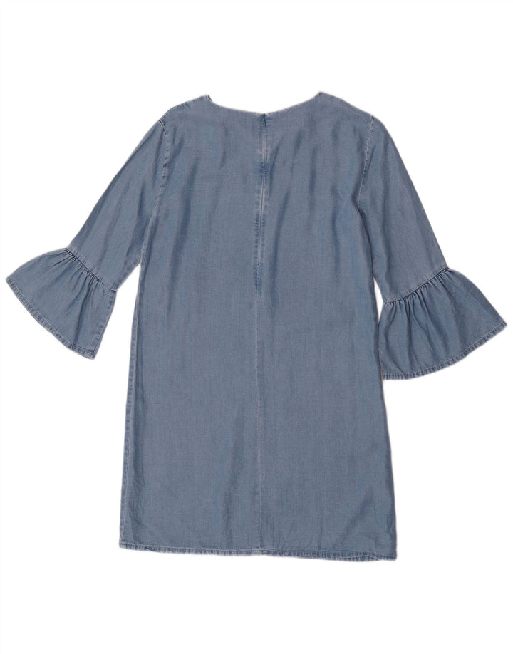 Damska sukienka z rękawem 3/4 Zara UK 10 Small Blue Lyocell